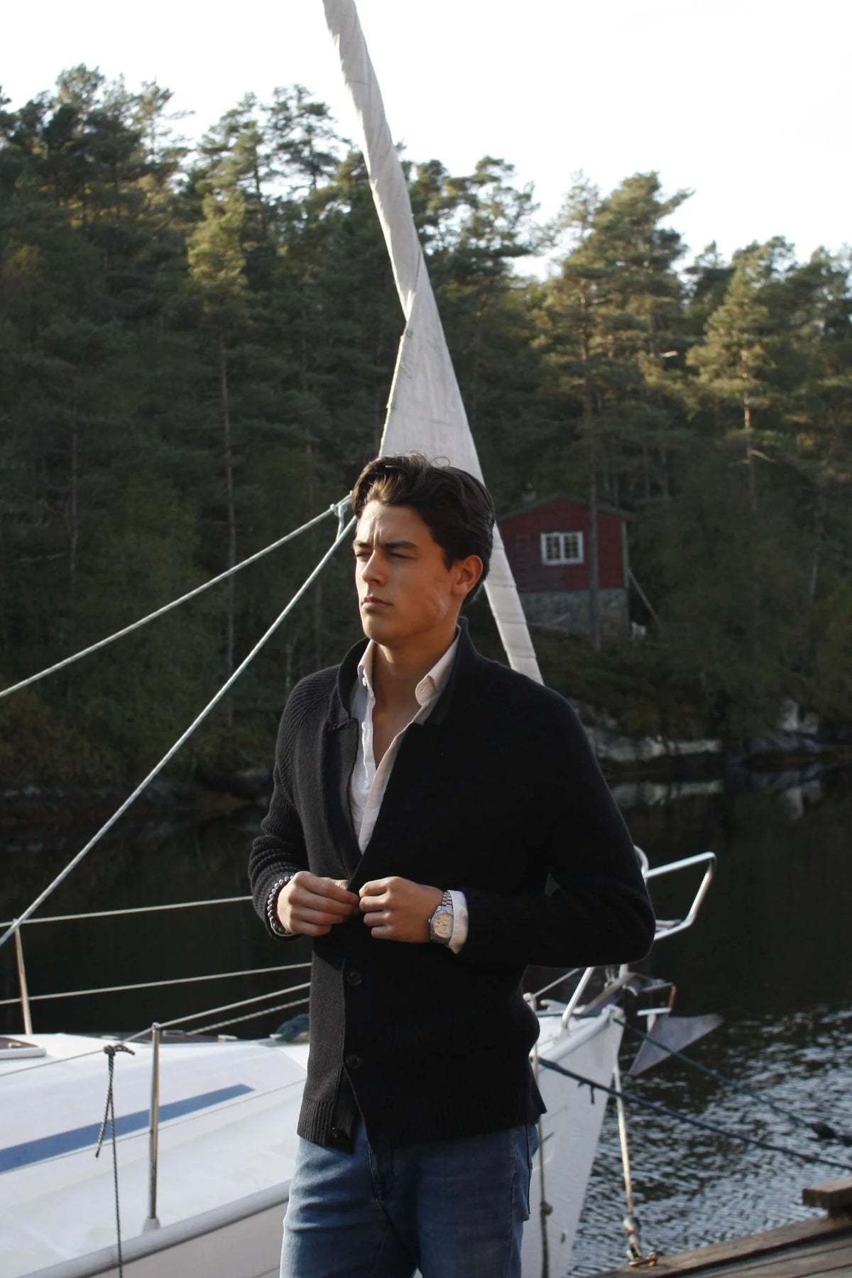 cashmere 3-ply cardigan